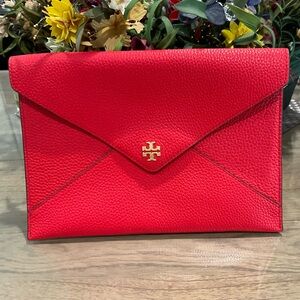 Tory Burch Red Carter Envelope Clutch